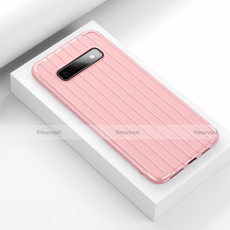 Silicone Candy Rubber TPU Line Soft Case Cover C01 for Samsung Galaxy S10