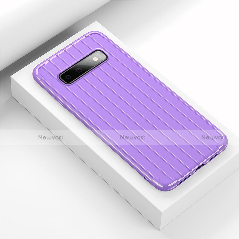 Silicone Candy Rubber TPU Line Soft Case Cover C01 for Samsung Galaxy S10