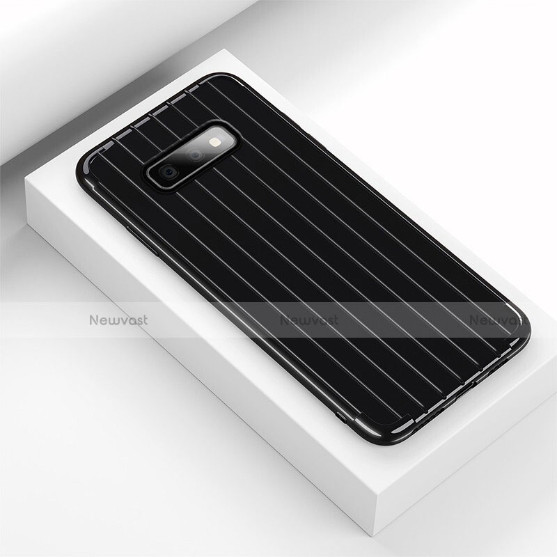 Silicone Candy Rubber TPU Line Soft Case Cover C01 for Samsung Galaxy S10e Black