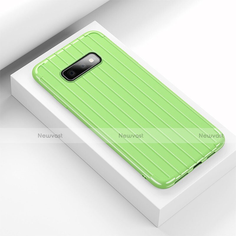 Silicone Candy Rubber TPU Line Soft Case Cover C01 for Samsung Galaxy S10e Green