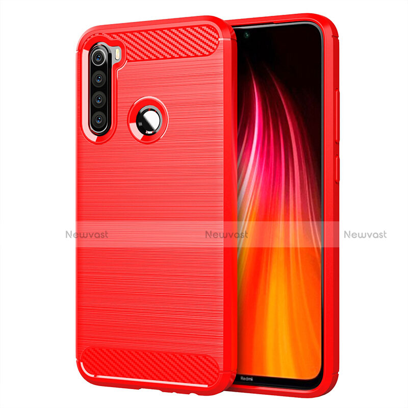 Silicone Candy Rubber TPU Line Soft Case Cover C01 for Xiaomi Redmi Note 8 Red