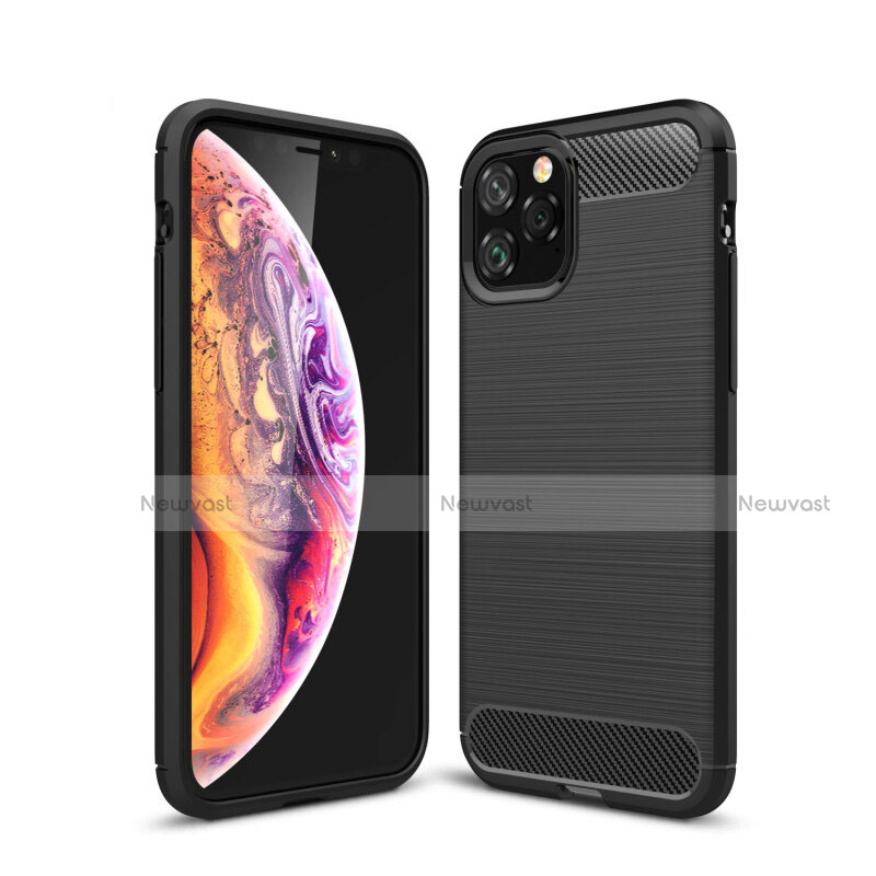 Silicone Candy Rubber TPU Line Soft Case Cover C02 for Apple iPhone 11 Pro Max Black