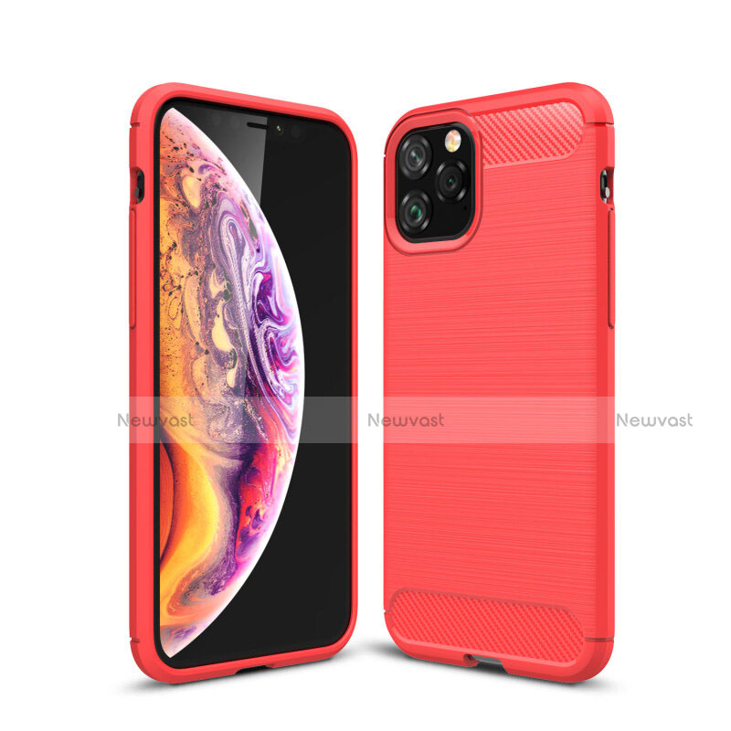 Silicone Candy Rubber TPU Line Soft Case Cover C02 for Apple iPhone 11 Pro Max Red