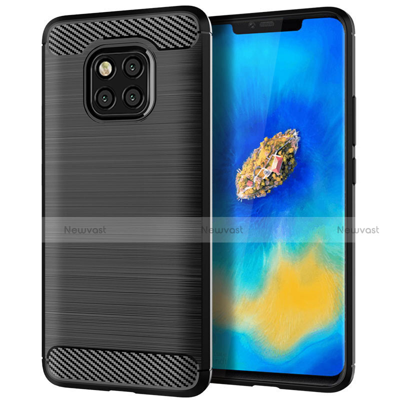 Silicone Candy Rubber TPU Line Soft Case Cover C02 for Huawei Mate 20 Pro Black