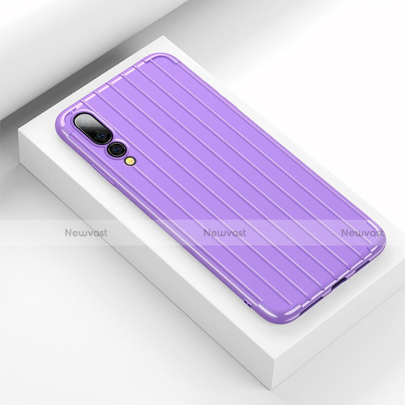 Silicone Candy Rubber TPU Line Soft Case Cover C02 for Huawei P20 Pro