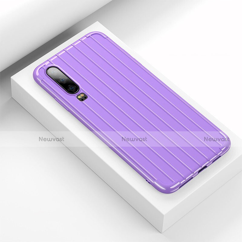 Silicone Candy Rubber TPU Line Soft Case Cover C02 for Huawei P30