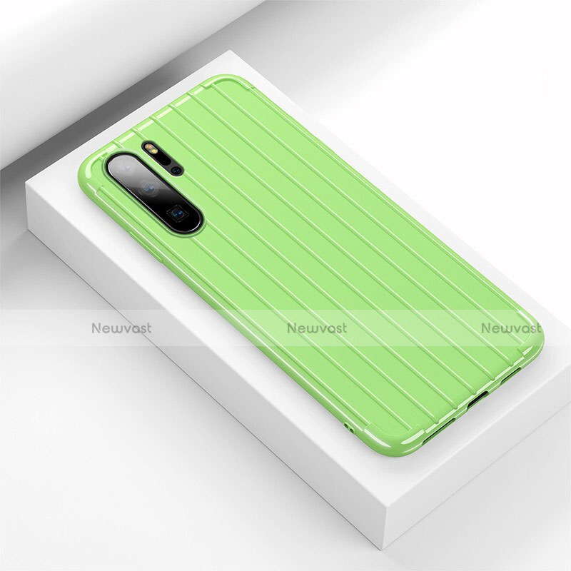 Silicone Candy Rubber TPU Line Soft Case Cover C02 for Huawei P30 Pro New Edition Green