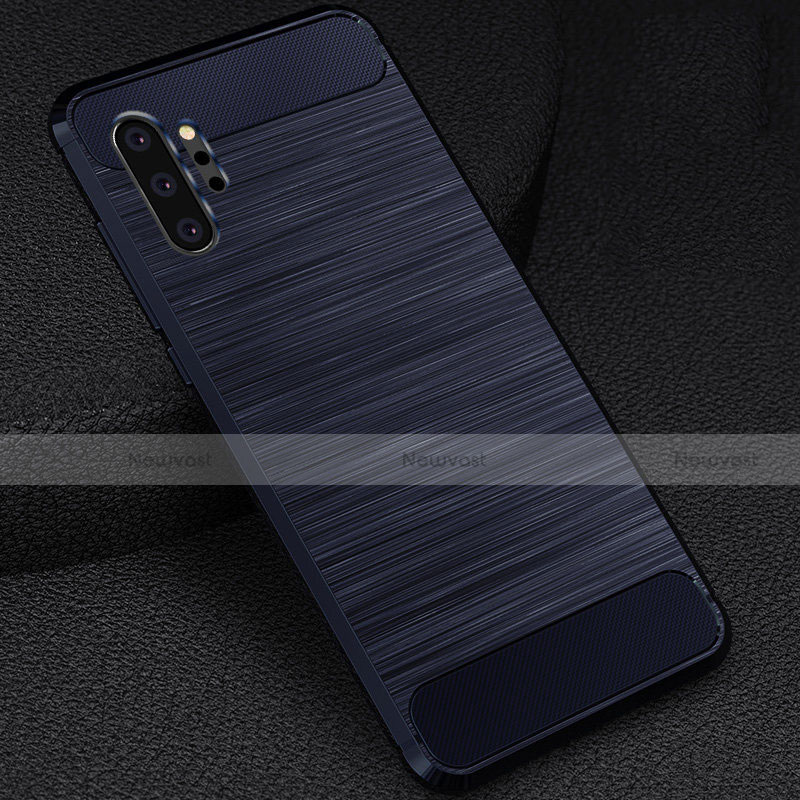 Silicone Candy Rubber TPU Line Soft Case Cover C02 for Samsung Galaxy Note 10 Plus 5G Blue