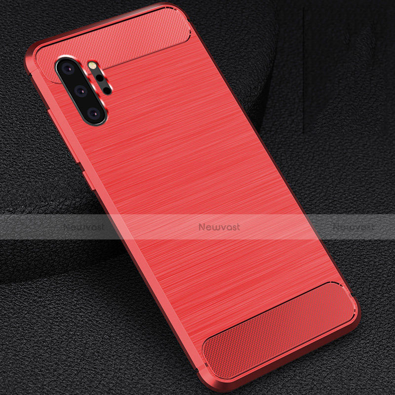 Silicone Candy Rubber TPU Line Soft Case Cover C02 for Samsung Galaxy Note 10 Plus Red