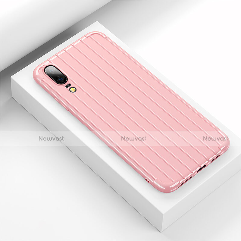 Silicone Candy Rubber TPU Line Soft Case Cover C03 for Huawei P20