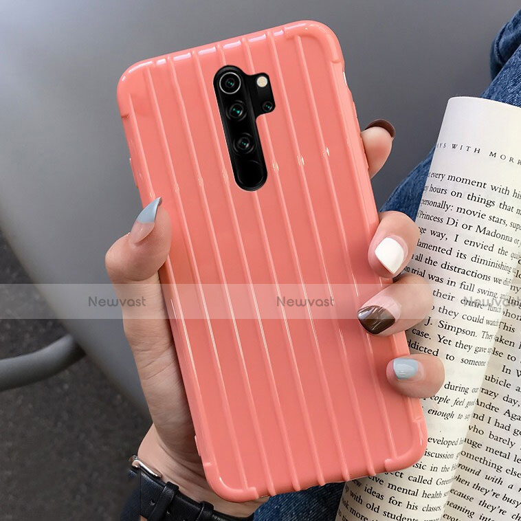 Silicone Candy Rubber TPU Line Soft Case Cover C04 for Xiaomi Redmi Note 8 Pro Orange