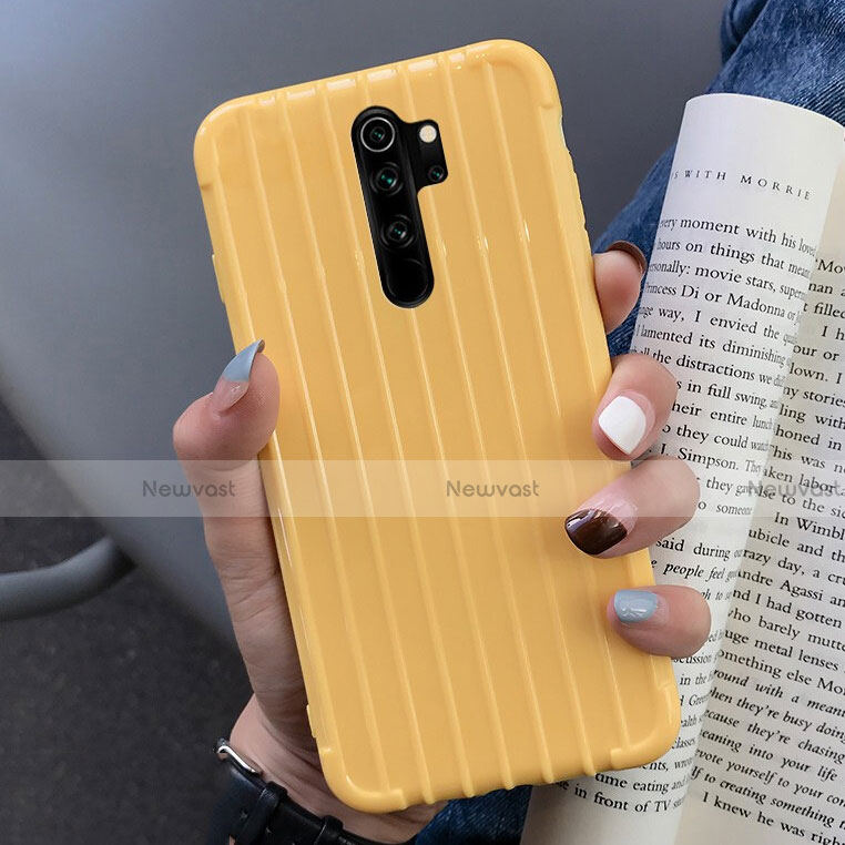 Silicone Candy Rubber TPU Line Soft Case Cover C04 for Xiaomi Redmi Note 8 Pro Yellow