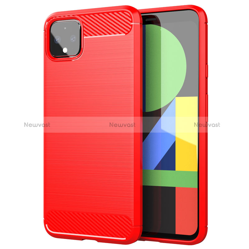 Silicone Candy Rubber TPU Line Soft Case Cover for Google Pixel 4 XL Red