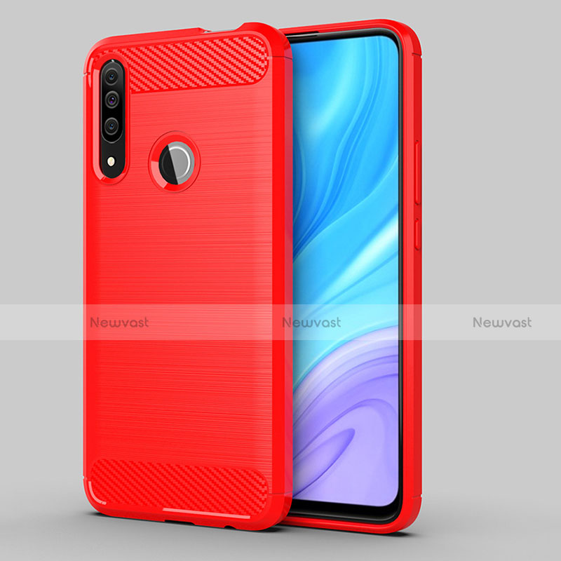 Silicone Candy Rubber TPU Line Soft Case Cover for Huawei Enjoy 10 Plus Red