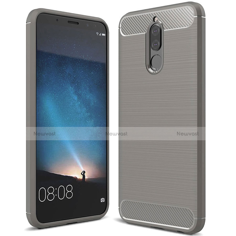 Silicone Candy Rubber TPU Line Soft Case Cover for Huawei G10 Gray
