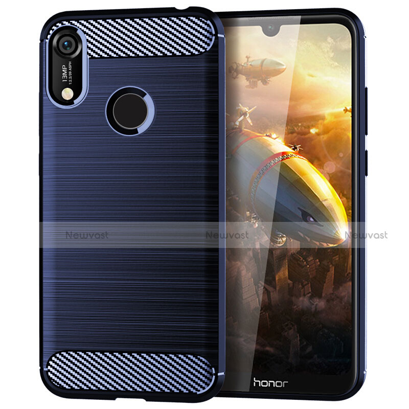 Silicone Candy Rubber TPU Line Soft Case Cover for Huawei Honor 8A Blue