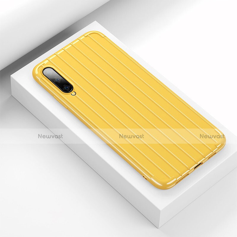 Silicone Candy Rubber TPU Line Soft Case Cover for Huawei Honor 9X Pro Yellow