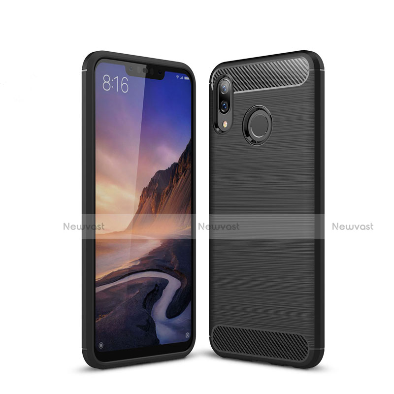 Silicone Candy Rubber TPU Line Soft Case Cover for Huawei P20 Lite Black