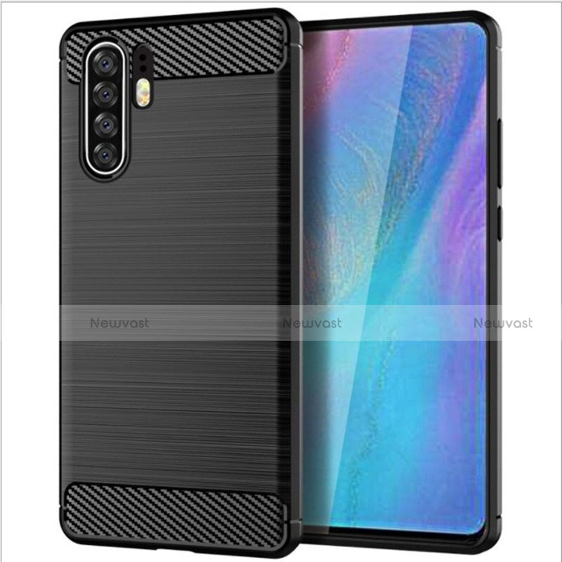 Silicone Candy Rubber TPU Line Soft Case Cover for Huawei P30 Pro Black