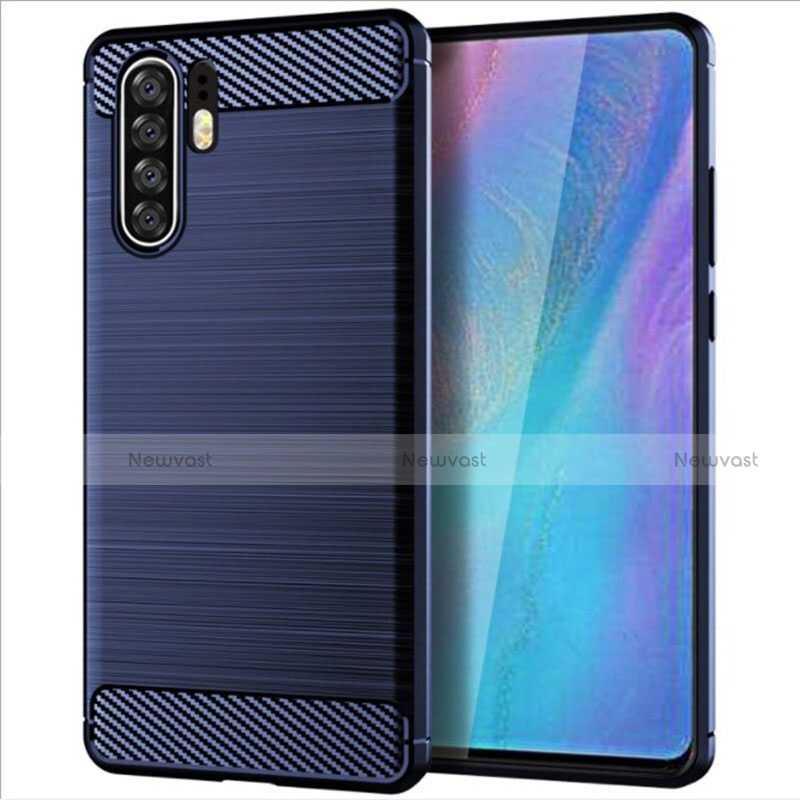 Silicone Candy Rubber TPU Line Soft Case Cover for Huawei P30 Pro Blue