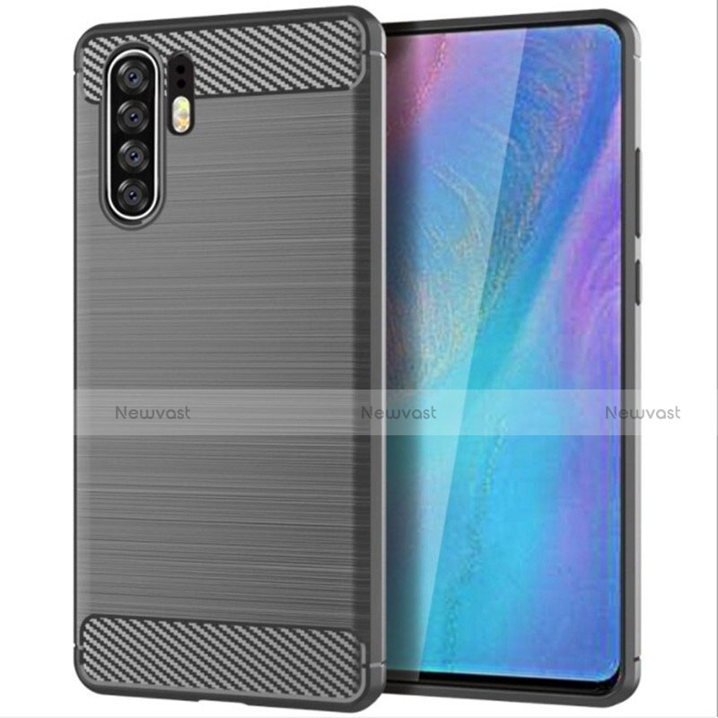 Silicone Candy Rubber TPU Line Soft Case Cover for Huawei P30 Pro New Edition Gray