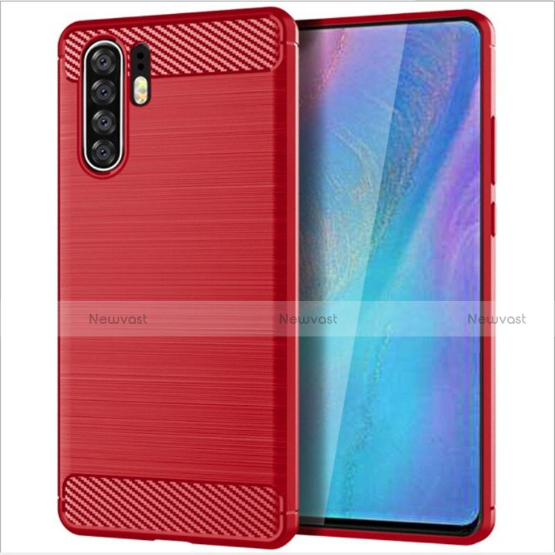 Silicone Candy Rubber TPU Line Soft Case Cover for Huawei P30 Pro Red