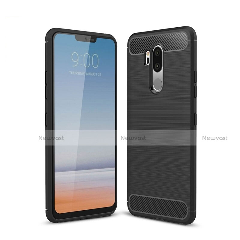 Silicone Candy Rubber TPU Line Soft Case Cover for LG G7 Black