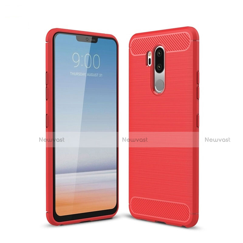 Silicone Candy Rubber TPU Line Soft Case Cover for LG G7 Red