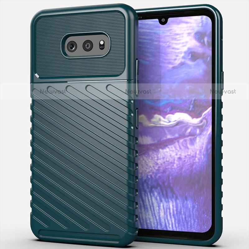Silicone Candy Rubber TPU Line Soft Case Cover for LG G8X ThinQ Midnight Green