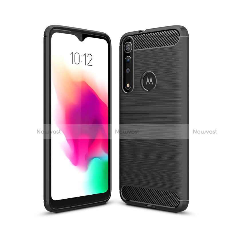 Silicone Candy Rubber TPU Line Soft Case Cover for Motorola Moto G8 Play Black