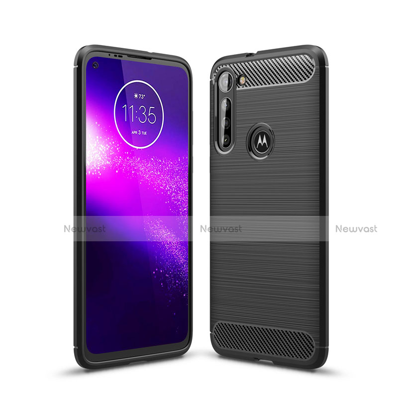 Silicone Candy Rubber TPU Line Soft Case Cover for Motorola Moto G8 Power Black