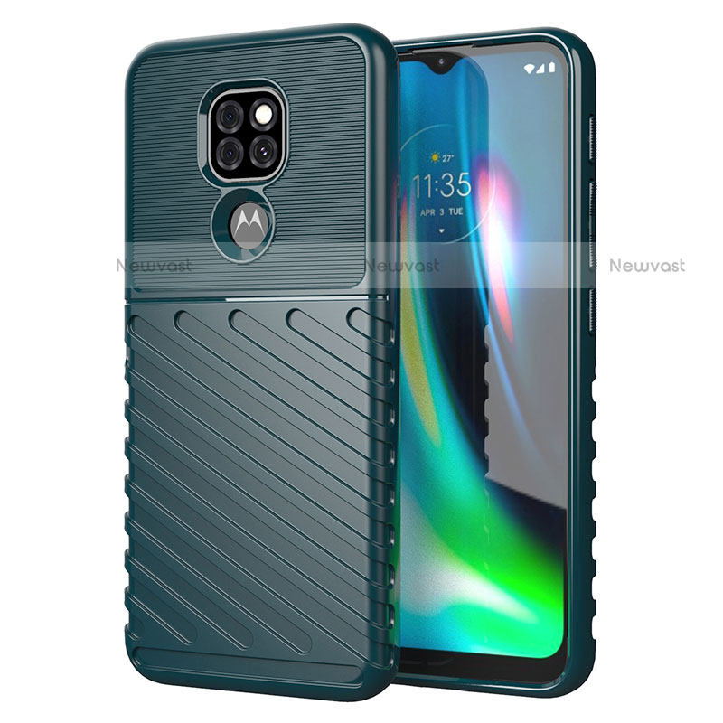 Silicone Candy Rubber TPU Line Soft Case Cover for Motorola Moto G9 Green