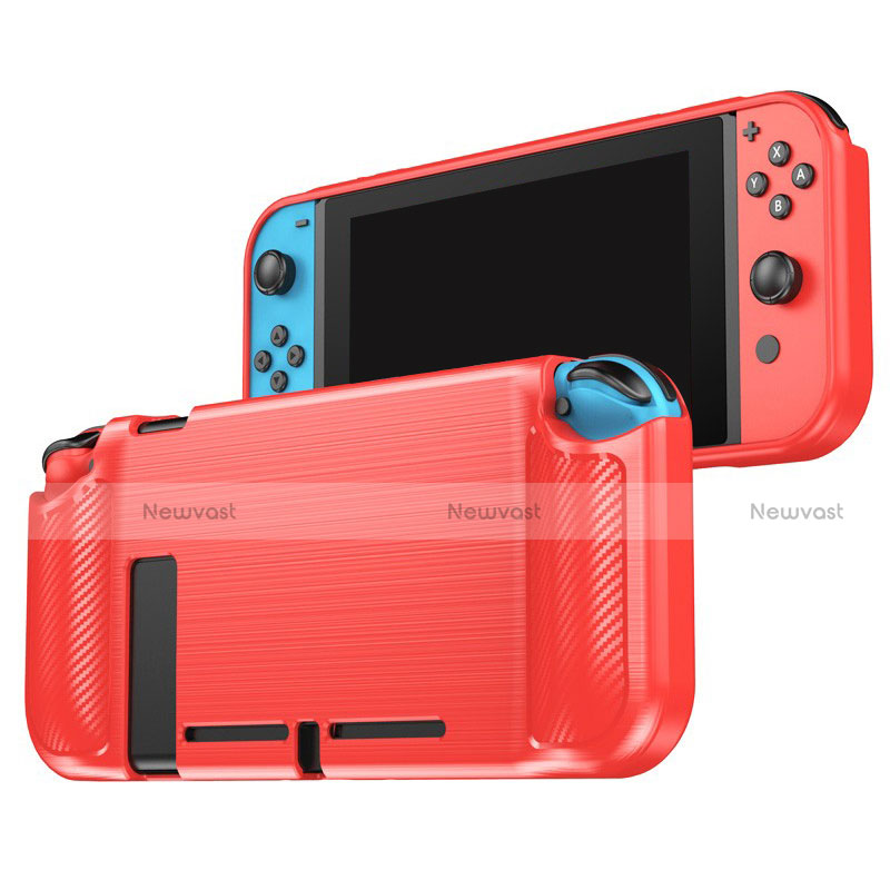 Silicone Candy Rubber TPU Line Soft Case Cover for Nintendo Switch Red