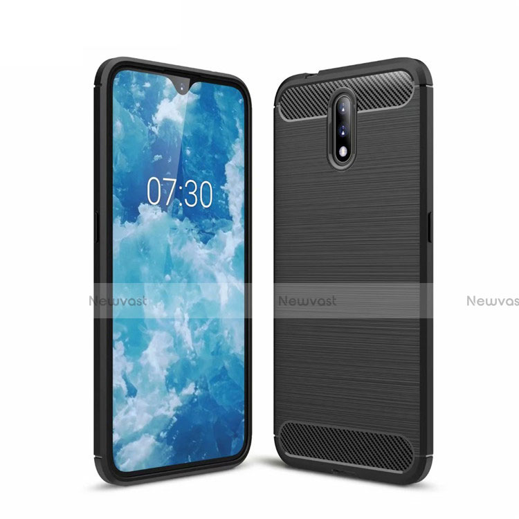 Silicone Candy Rubber TPU Line Soft Case Cover for Nokia 2.3 Black