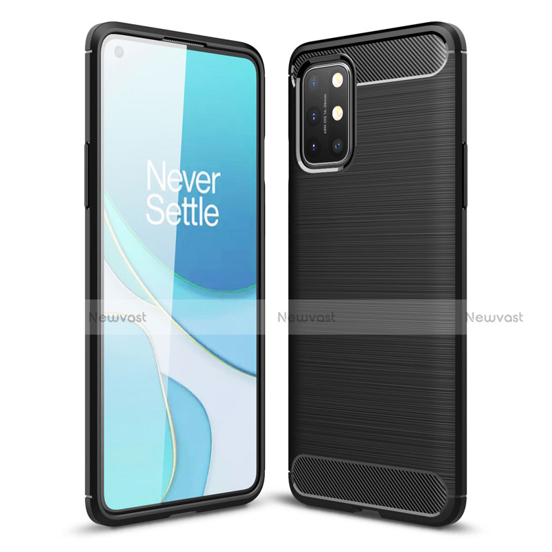 Silicone Candy Rubber TPU Line Soft Case Cover for OnePlus 8T 5G Black