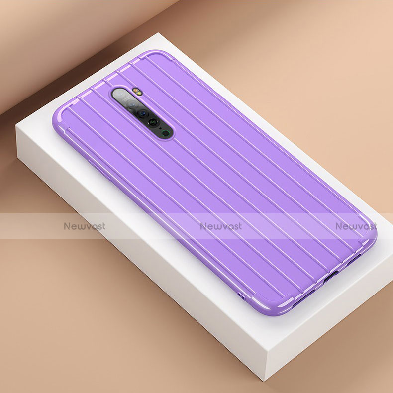 Silicone Candy Rubber TPU Line Soft Case Cover for Oppo Reno2