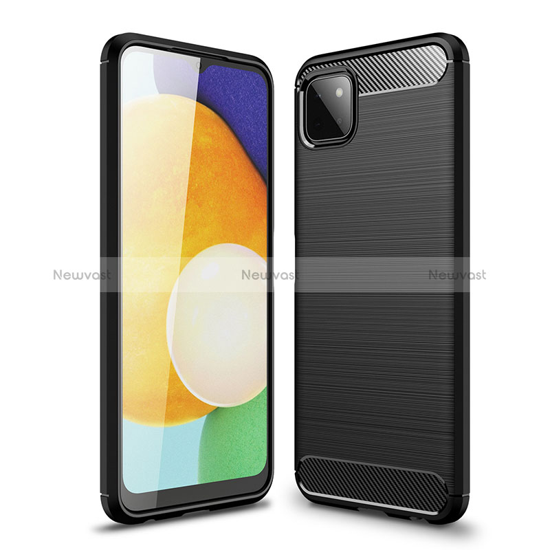Silicone Candy Rubber TPU Line Soft Case Cover for Samsung Galaxy A22 5G Black
