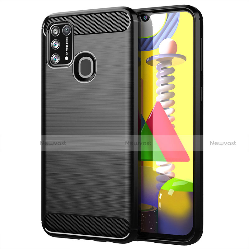 Silicone Candy Rubber TPU Line Soft Case Cover for Samsung Galaxy M21s Black