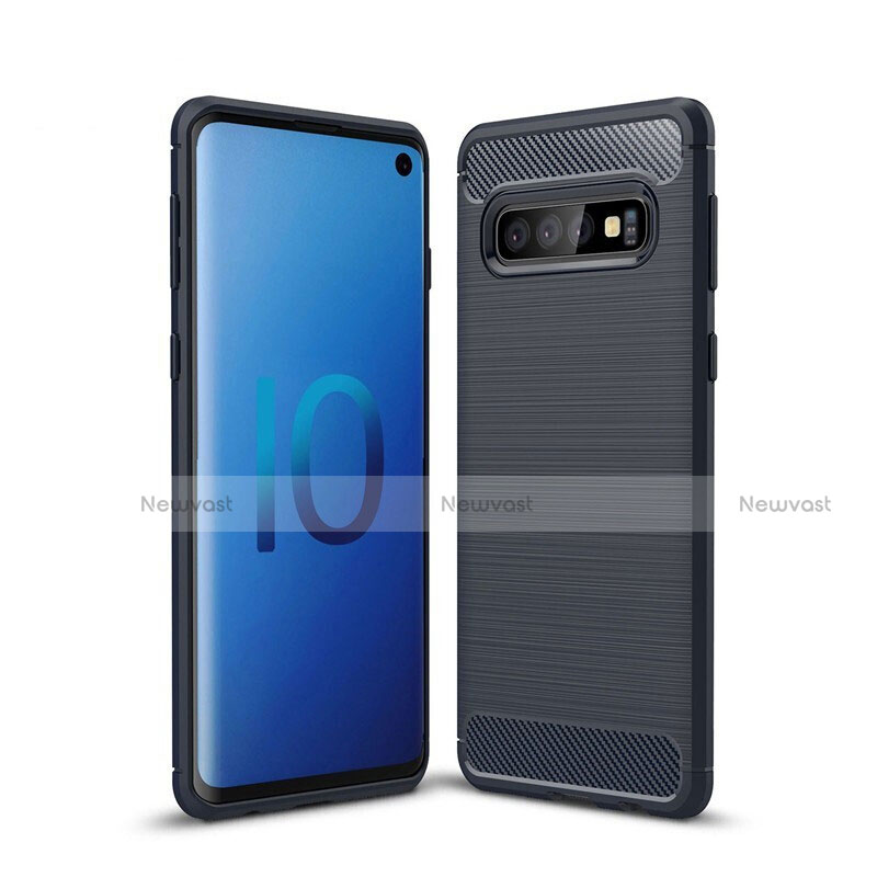 Silicone Candy Rubber TPU Line Soft Case Cover for Samsung Galaxy S10 5G Blue