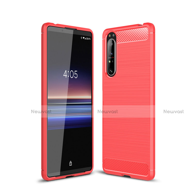 Silicone Candy Rubber TPU Line Soft Case Cover for Sony Xperia 1 II Red