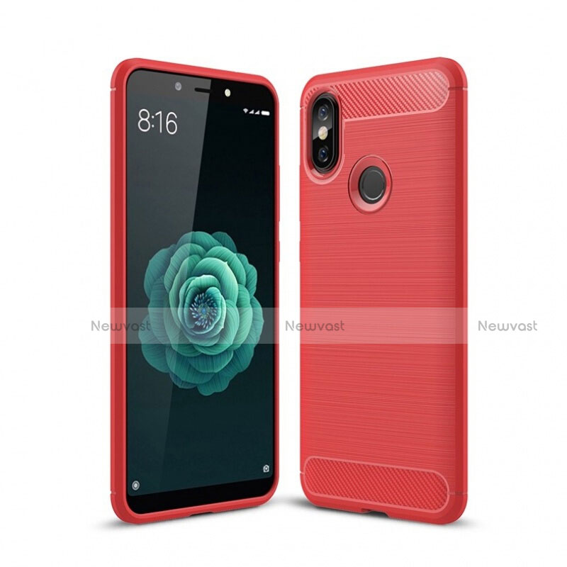 Silicone Candy Rubber TPU Line Soft Case Cover for Xiaomi Mi 6X Red