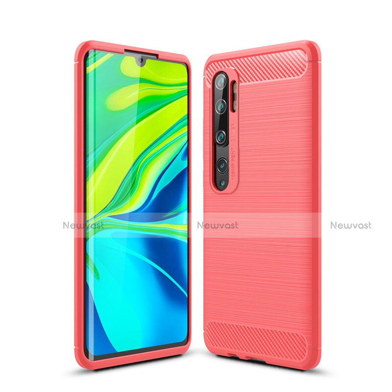 Silicone Candy Rubber TPU Line Soft Case Cover for Xiaomi Mi Note 10 Red