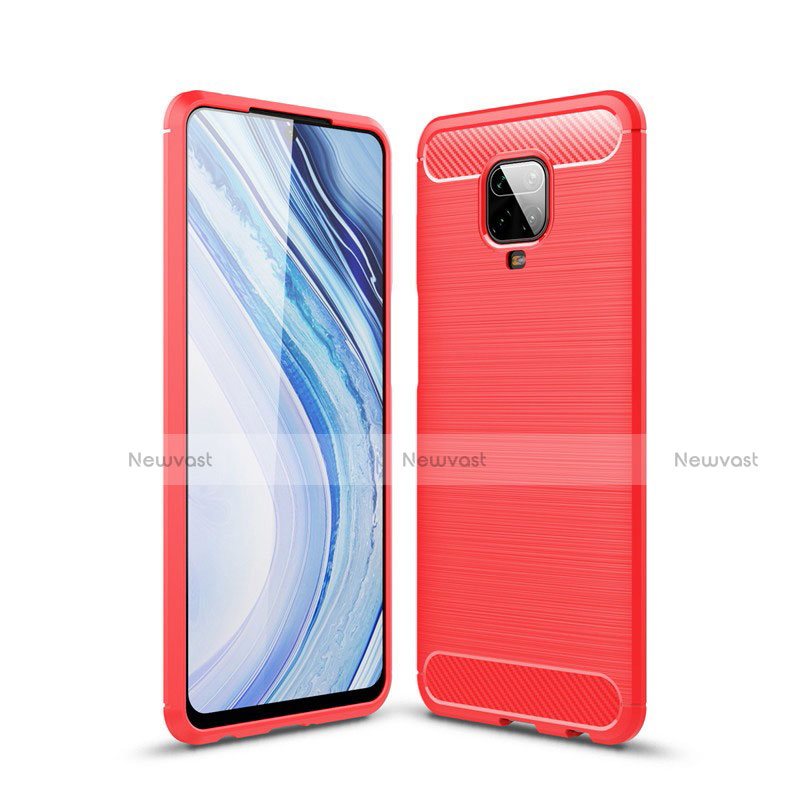 Silicone Candy Rubber TPU Line Soft Case Cover for Xiaomi Poco M2 Pro Red