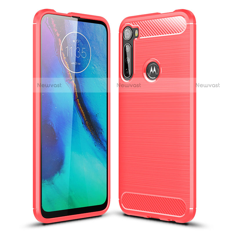 Silicone Candy Rubber TPU Line Soft Case Cover S01 for Motorola Moto One Fusion Plus