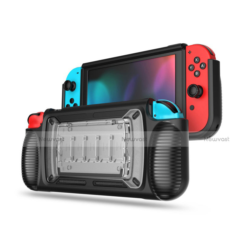 Silicone Candy Rubber TPU Line Soft Case Cover S01 for Nintendo Switch Gray