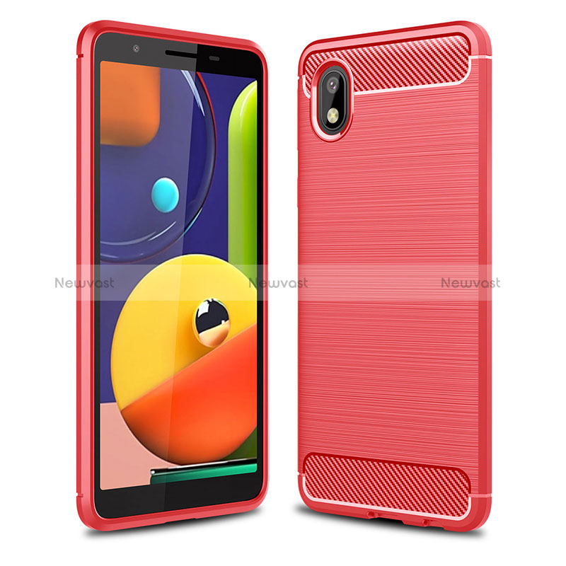 Silicone Candy Rubber TPU Line Soft Case Cover WL1 for Samsung Galaxy A01 Core