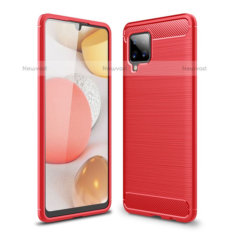 Silicone Candy Rubber TPU Line Soft Case Cover WL1 for Samsung Galaxy A42 5G Red