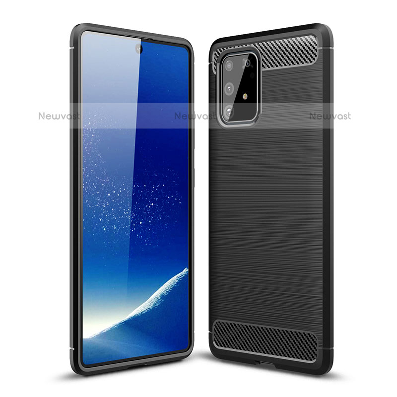 Silicone Candy Rubber TPU Line Soft Case Cover WL1 for Samsung Galaxy A91 Black