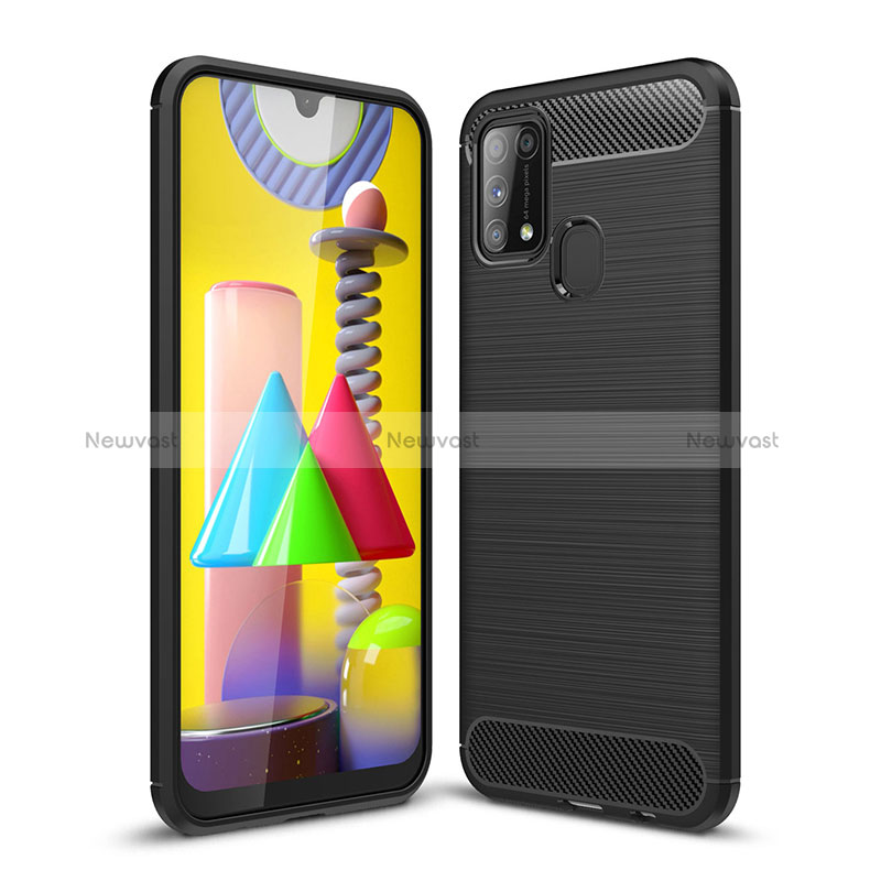 Silicone Candy Rubber TPU Line Soft Case Cover WL1 for Samsung Galaxy M21s Black