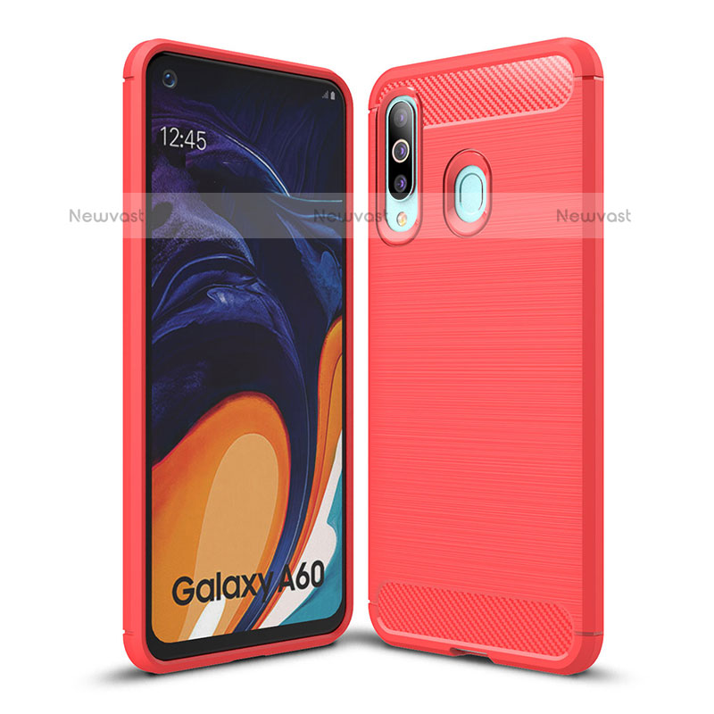 Silicone Candy Rubber TPU Line Soft Case Cover WL1 for Samsung Galaxy M40 Red